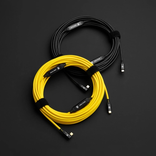 Cabo USB-C Direito - USB-C 90º - 10m Amarelo