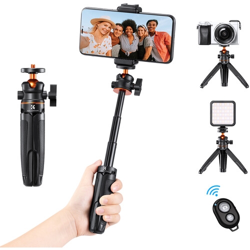 MS02 Mini-Tripé p/ Smartphone Selfie Stick - Preto