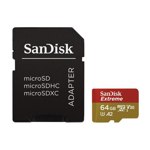 SANDISK Extreme Micro SDXC 64GB 160MB/s A2 V30