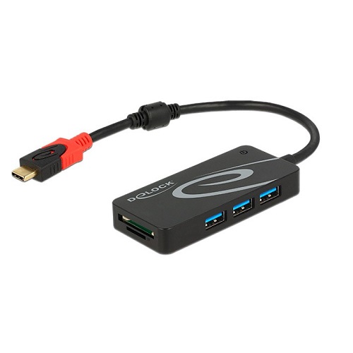 Hub USB-C c/ Leitor de Cartões e 3 Portas USB 3.1