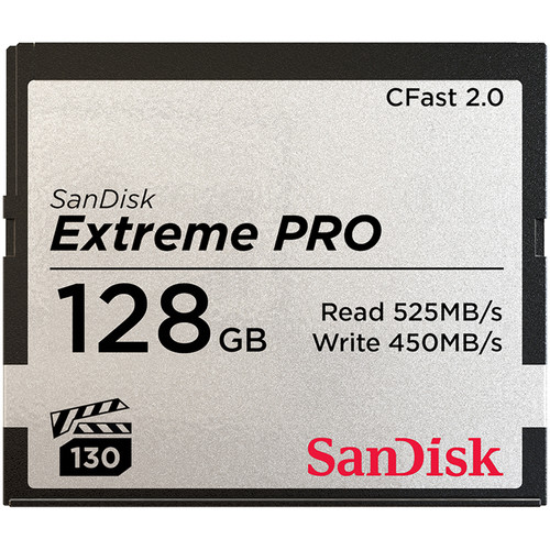 Extreme Pro CFast 2.0 128GB 525MB/s VPG130