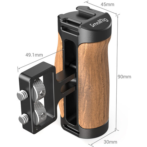 2913 Wooden Mini Side Handle (1/4”-20 Screws)