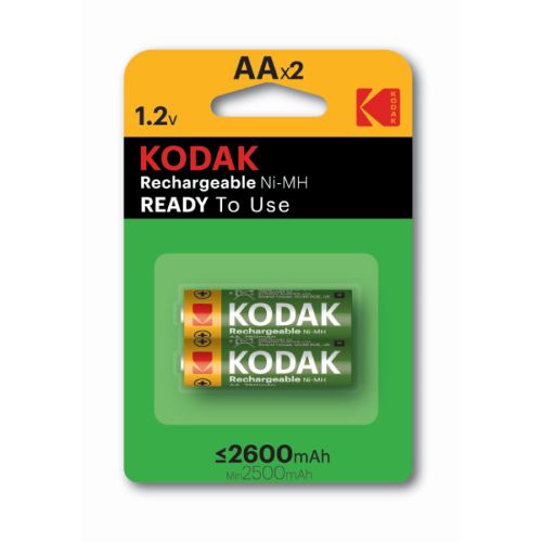 KODAK Pilhas Recarregáveis AA 2600mAh (Pack 2)