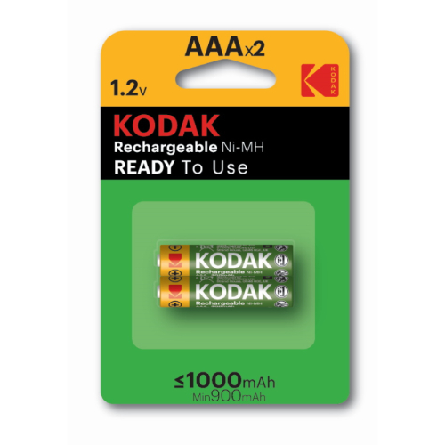 KODAK Pilhas Recarregáveis AAA 1000mAh (Pack 2)