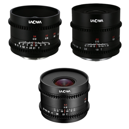 LAOWA Cine kit 3 optiques 7.5mm+10mm+17mm Micro 4/3