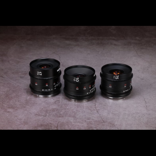 Cine kit 3 optiques 7.5mm+10mm+17mm Micro 4/3