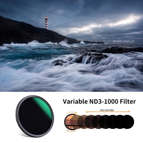Filtro ND Variável ND3-ND1000 (1.5-10 Stops) 55mm