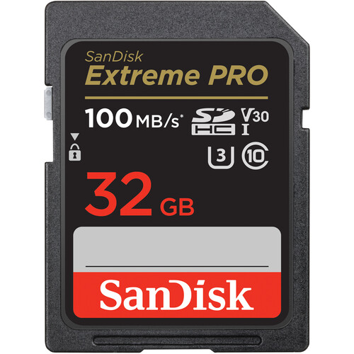 SANDISK Extreme PRO SDHC 32GB 100MB/s V30 UHS-1 U3