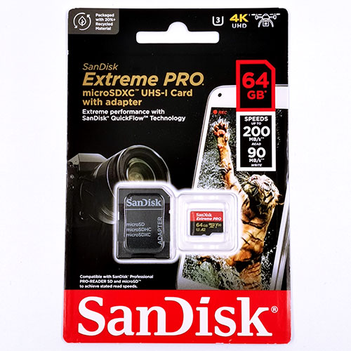 Extreme Pro Micro SDXC 64GB 200MB/s A2 V30 UHS-I