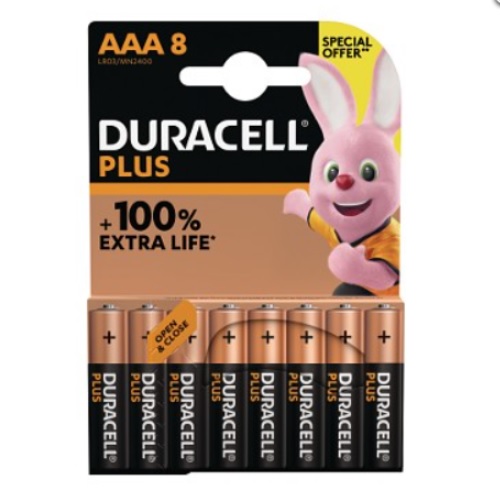 DURACELL Pilhas Alcalina AAA (Pack 8x)