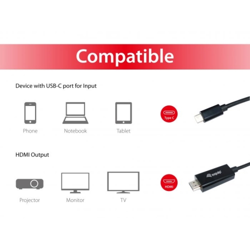 Cabo USB-C Macho p/ HDMI Macho