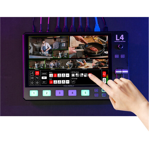 L4 Video Mixer Multi-Câmara 10.1"