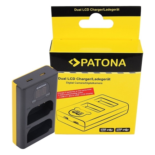 PATONA Carregador Duplo USB p/ 2x Panasonic DMW-BLK22