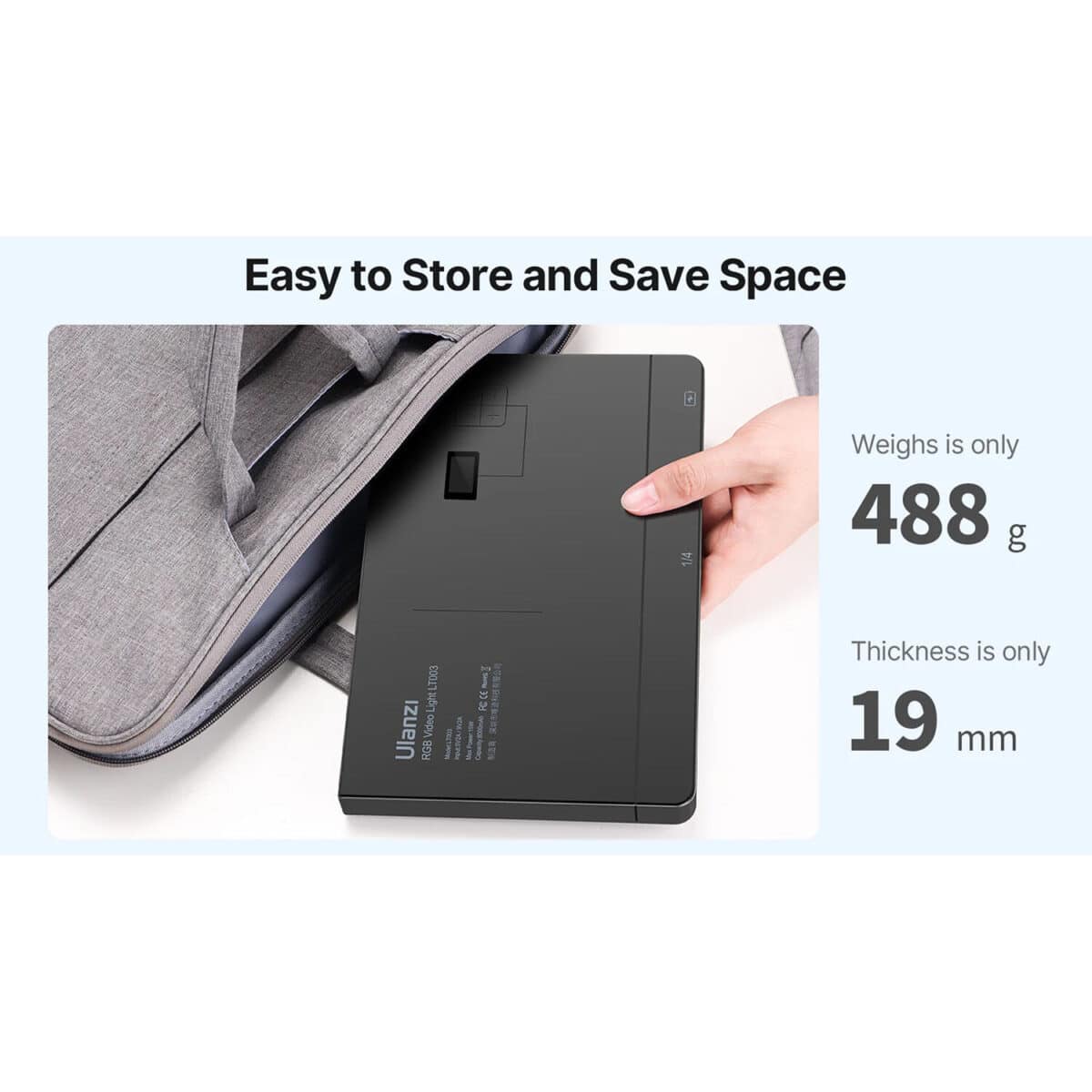 ULANZI LT003 Iluminador de video LED (bicolor + RGB) - Imagen 13