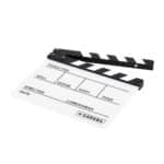 CARUBA Claquete de Cinema 24.5x30cm Branca