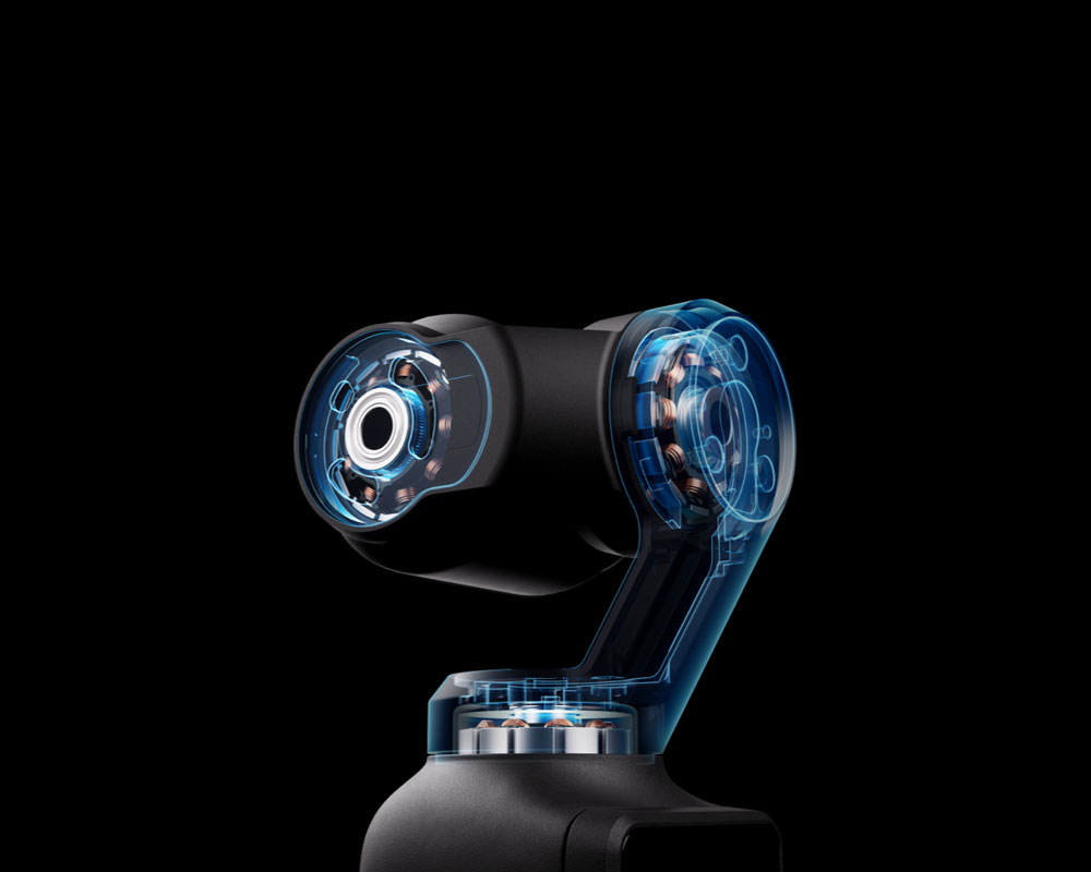 Estabilização mecânica de 3 eixos