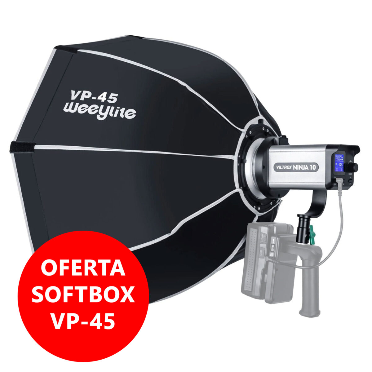 Viltrox Ninja 10 COB LED Luz Dia (Oferta Softbox VP-45) - Imagem 1
