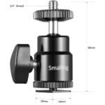 SMALLRIG 2059 Mini Head 1/4" con zapata caliente (2 piezas) - Imagen 3