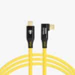 Cable COBRATETHER USB-C derecho - USB-C 90º - 10m amarillo