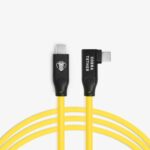 Cable COBRATETHER USB-C derecho - USB-C 90º - 5m amarillo