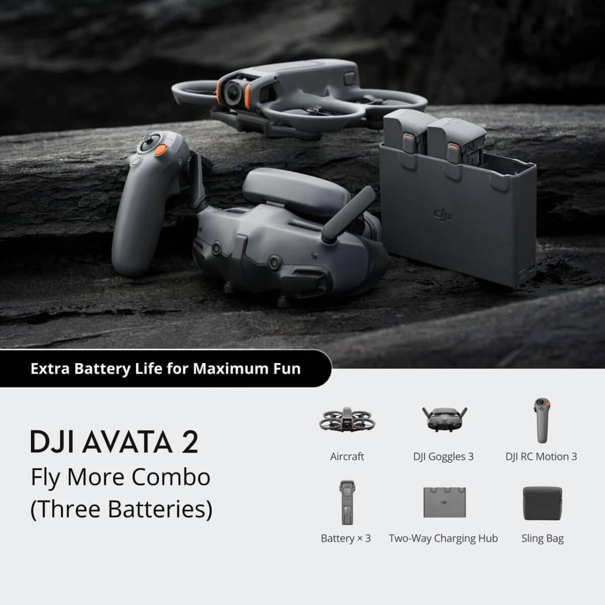 DJI Drone Avata 2 Fly More Combo (3 Baterias) - Imagem 2