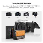 K&F CONCEPT Carregador triplo + 3 Baterias 1250mAh - LP-E17 - Imagem 3