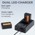 K&F CONCEPT KF28.0009 Cargador rápido dual NP-FW50 para Sony - Imagen 7