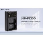 K&F CONCEPT KF28.0010 Carregador Rápido Duplo NP-FZ100 p/Sony - Imagem 4