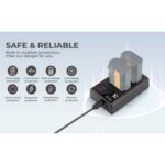 K&F CONCEPT KF28.0010 Carregador Rápido Duplo NP-FZ100 p/Sony - Imagem 5