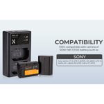 K&F CONCEPT KF28.0010 Carregador Rápido Duplo NP-FZ100 p/Sony - Imagem 6