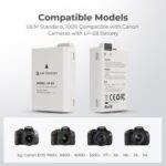 K&F CONCEPT KF28.0027 Kit Carregador duplo + 2 baterias LP-E8 - Imagem 3