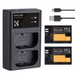 K&F CONCEPT KF28.0021 Cargador + Baterías LP-E6NH - 2250mAh