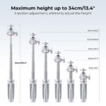 K&F CONCEPT MS02 Mini-Tripé p/ Smartphone Selfie Stick - Cinza - Imagem 3