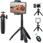 K&F CONCEPT MS02 Mini-Tripé p/ Smartphone Selfie Stick - Preto