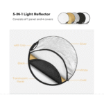 K&F CONCEPT Reflector plegable 5 en 1 - 80cm - Imagen 2