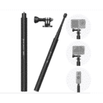 K&F CONCEPT Selfie Stick con adaptador de cámara de acción 153cm