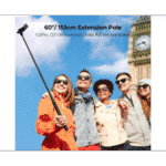 K&F CONCEPT Selfie Stick con adaptador de cámara de acción 153cm - Imagen 2