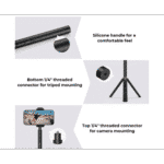 K&F CONCEPT Selfie Stick con adaptador de cámara de acción 153cm - Imagen 5