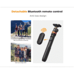 K&F CONCEPT Tripé com Selfie Stick 2 em 1 com Controle Remoto - Imagem 4