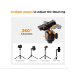 K&F CONCEPT Tripé com Selfie Stick 2 em 1 com Controle Remoto - Imagem 5