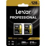 LEXAR Pro Gold SDXC 128GB 280MB/s V60 UHS-II (Pack 2)