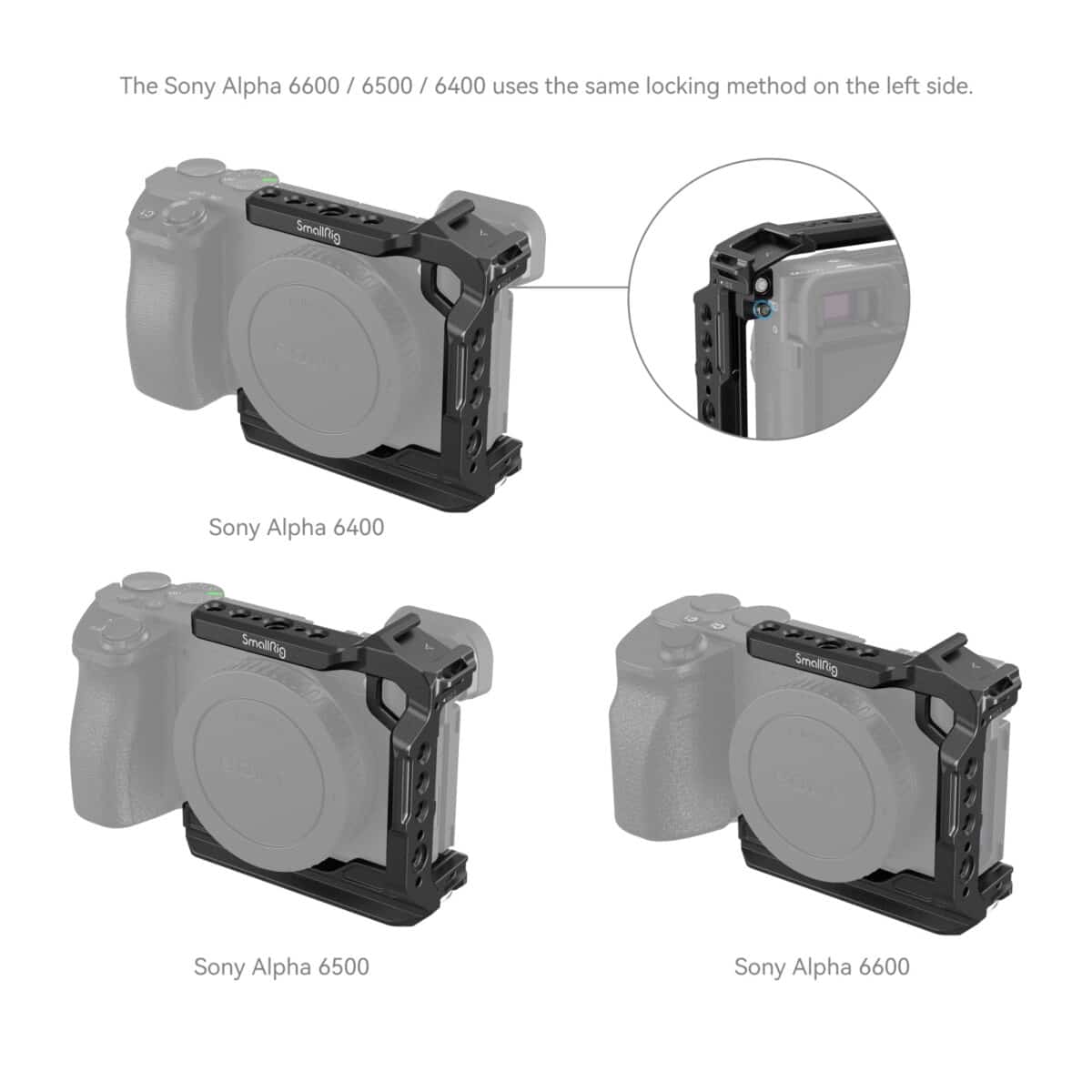 SMALLRIG 4337 Half Cage p/ Sony Alpha 6700/6600/6500/6400 - Imagem 10