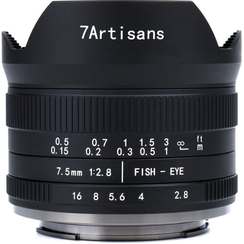 7ARTISANS 7.5mm F/2.8 Mark II Ojo de pez Fujifilm X - Negro