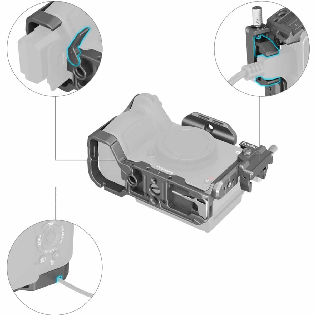 SMALLRIG 4770 Kit de Cage de Libertação Rápida Hawklock p/ SONY FX3 / FX30 - Imagem 7
