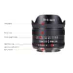 7ARTISANS 7.5mm F/2.8 Mark II Ojo de pez Fujifilm X - Negro - Imagen 3