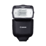 Canon Speedlite EL-10 con control E-TTL II, comunicación por radio y potencia ajustable hasta 1/1024 para un mayor control de la iluminación.