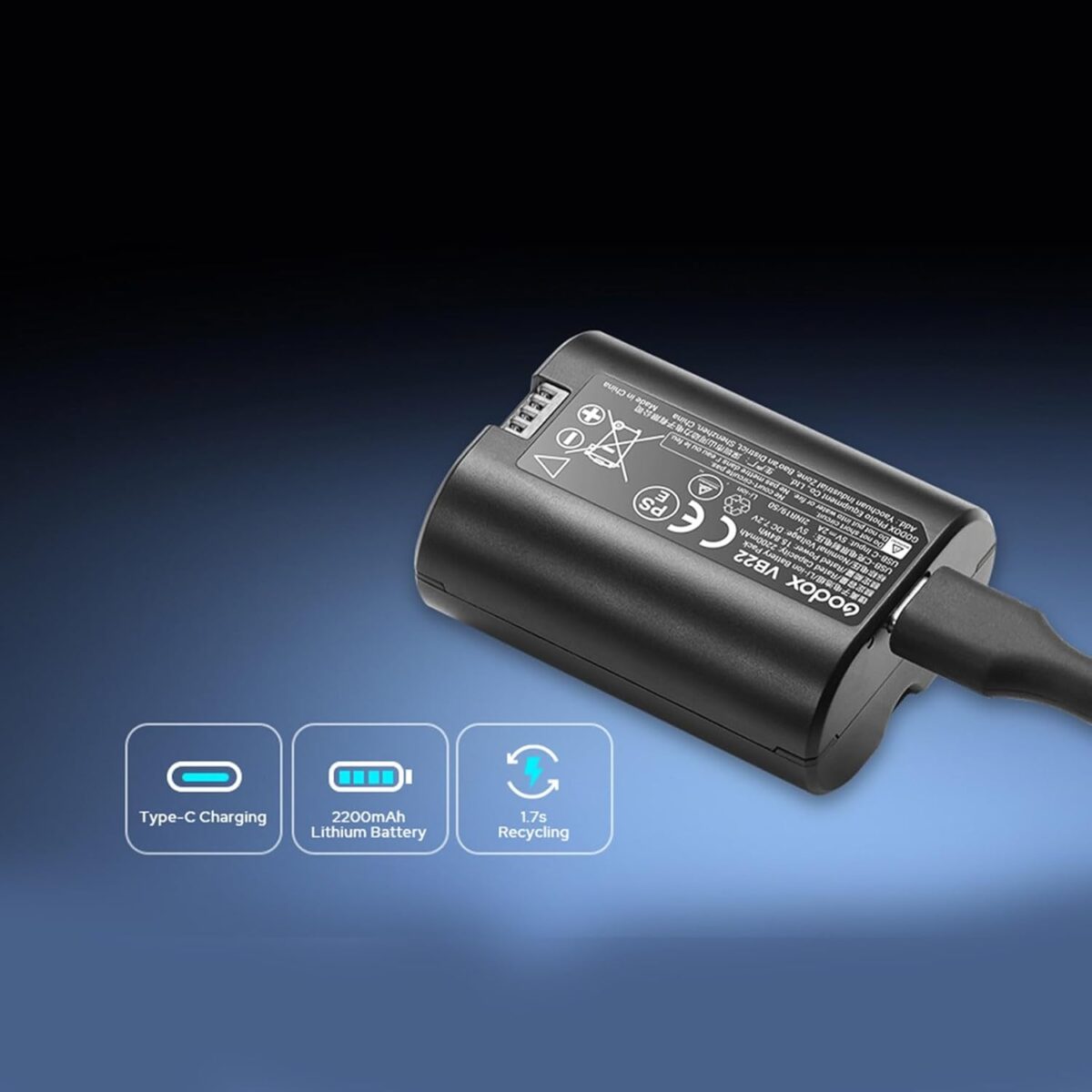 GODOX Bateria VB22 p/ Flash V480 TTL - Imagem 2