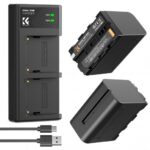 K&F CONCEPT KF28.0047 Kit Carregador Duplo USB-C + 2 Baterias NP-F970 6600mAh