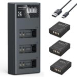 K&F CONCEPT KF28.0107 Cargador Triple + 3 Baterías NP-W126 p/ Fujifilm