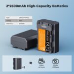 K&F CONCEPT KF28.0097 Kit cargador doble USB-C + 2 baterías NP-FZ100 - Imagen 2